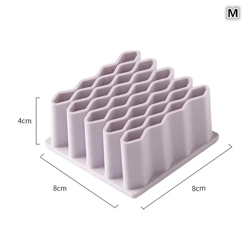 Silicone Wave Pen Holder | Desktop Brush & Pencil Organizer Desktop Pen Organizer Babs Medium Purple