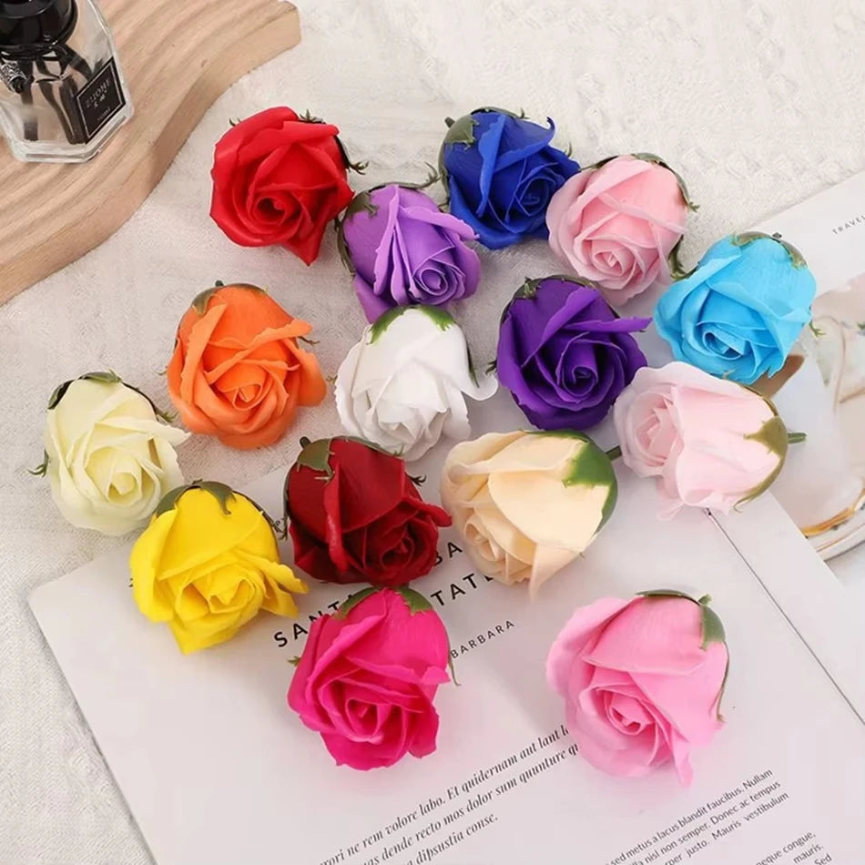 Artificial Soap Rose Flowers – Wedding & Party DIY Decor 50–100pcs Artificial Flower Decor Babs