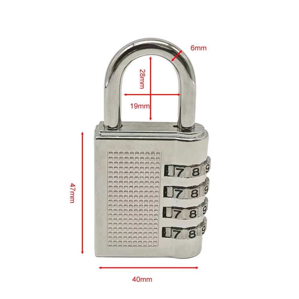 Waterproof Combination Padlock – Resettable Code Lock for Travel Combination Padlock Babs XL-Silvery