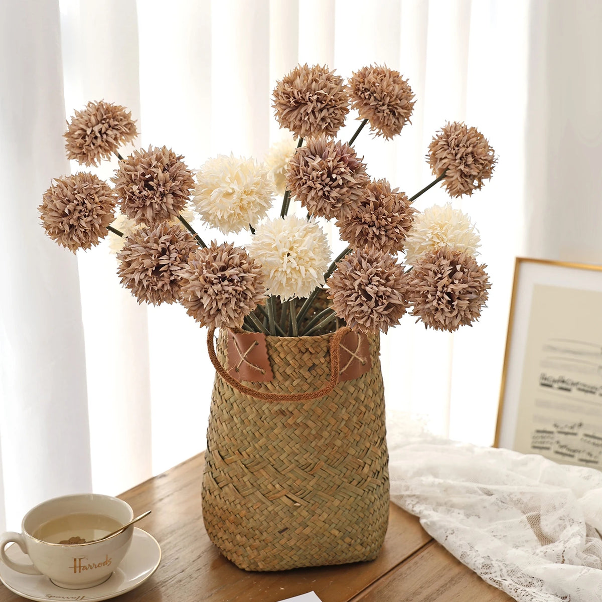 Silk Chrysanthemum Artificial Flower Bouquet – Wedding & Home Artificial Flower Bouquet Babs