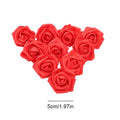 Foam Rose Artificial Flower Heads DIY Teddy Bear Roses 10/20/30pc Artificial Flower Heads Babs Red 10pcs