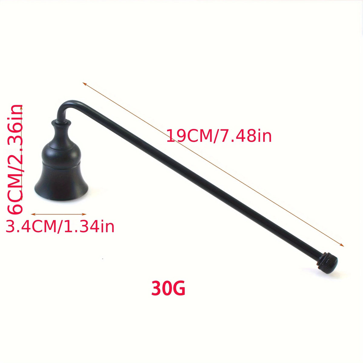 Metal Candle Snuffer – Elegant Multi-Color Candle Extinguisher Candle Snuffer Babs Black Bell