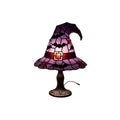 Stained Glass Witch Hat USB Night Light | Halloween Table Lamp Decorative Table Lamp Babs B