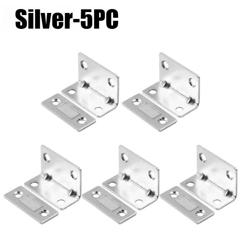 Magnetic Cabinet Door Closer – Self-Adhesive Catch Latch Magnetic Cabinet Latch Babs Silver-5PC