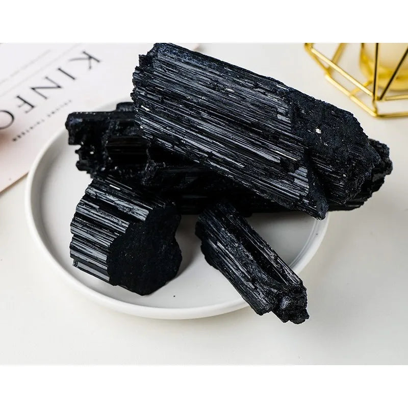 Natural Black Tourmaline Raw Crystal Mineral Specimen Home Decor Raw Crystal Specimen Babs