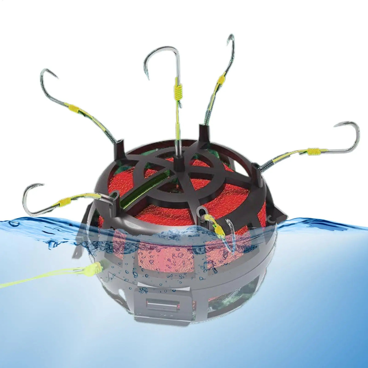 Fishing Bait Cage Feeder 6-Hook Anti-Tangle Sinker Rig Fishing Bait Feeder Babs