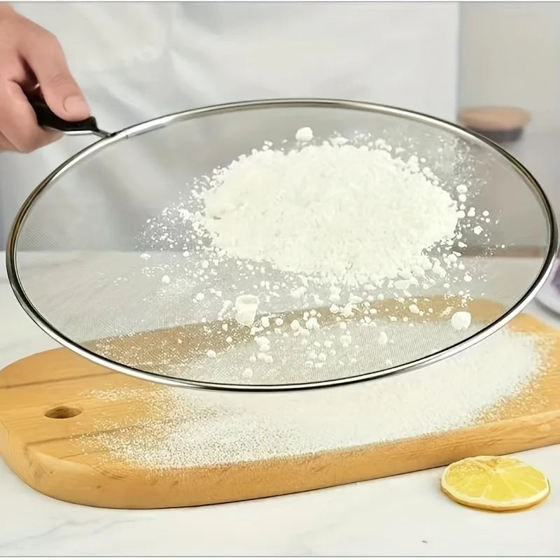 Grease Splatter Screen with Handle – Fine Mesh Frying Pan Guard Splatter Screen Babs