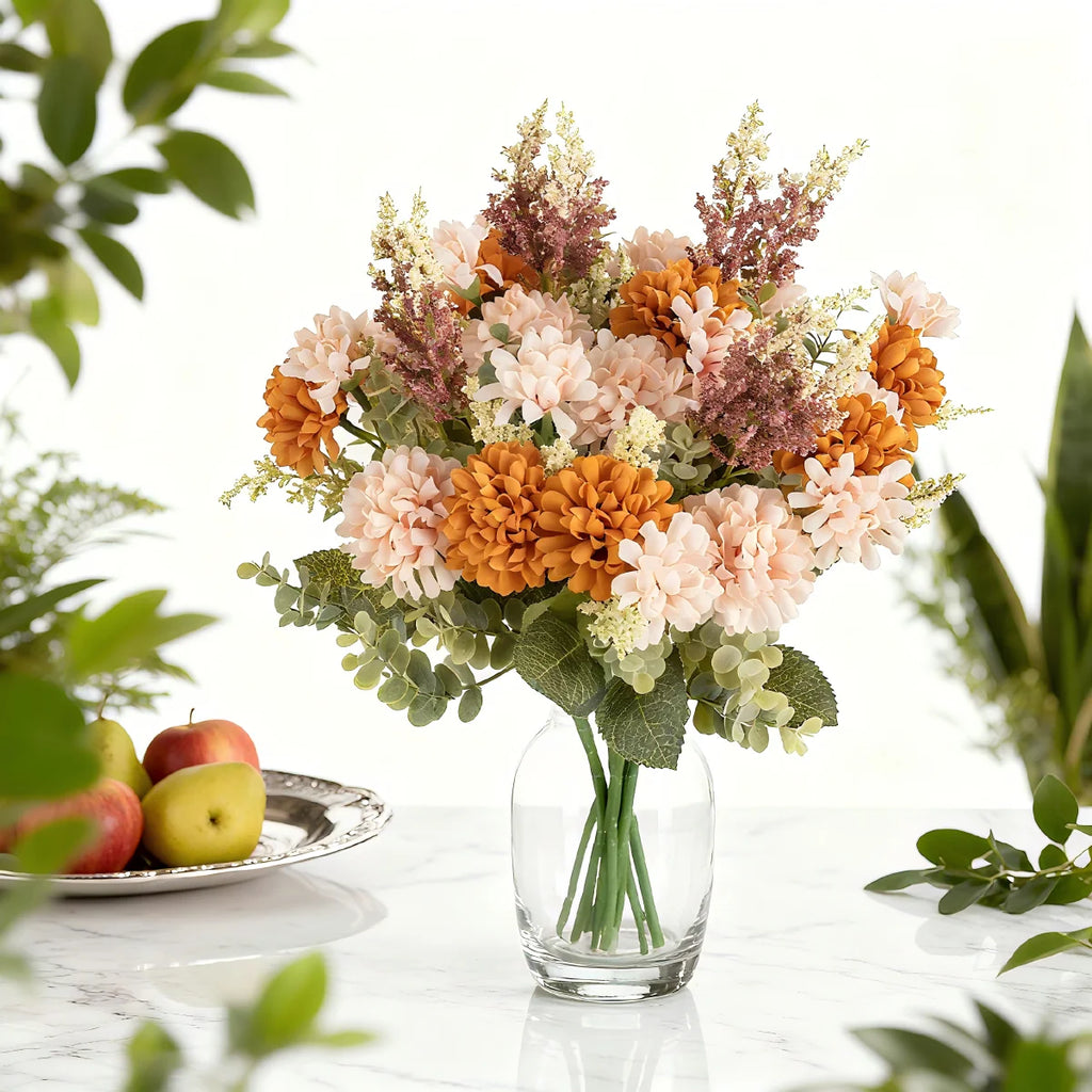 Artificial Silk Lavender Chrysanthemum Bouquet | Wedding & Home Decor Artificial Flower Bouquet Babs
