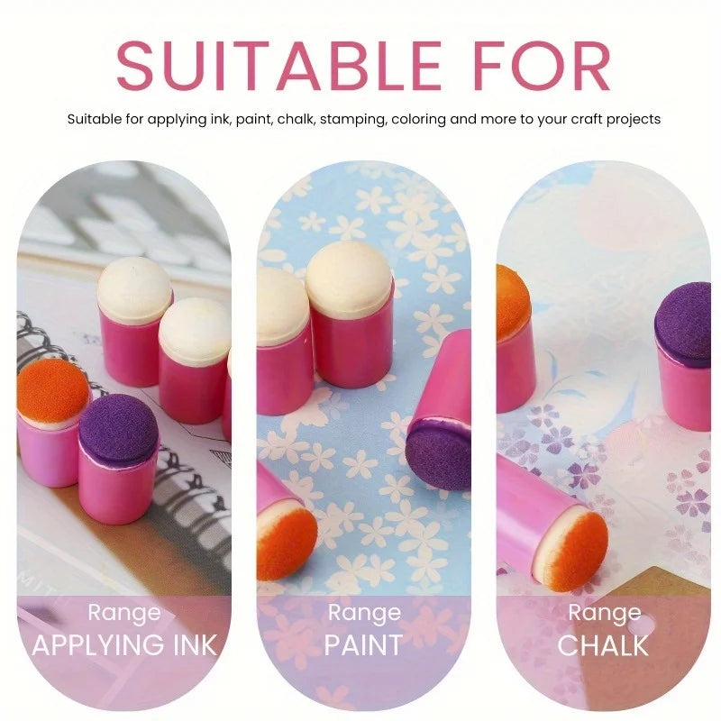 10-Piece Finger Sponge Daubers for Stamping, Ink & Card Making Craft Sponge Daubers Babs