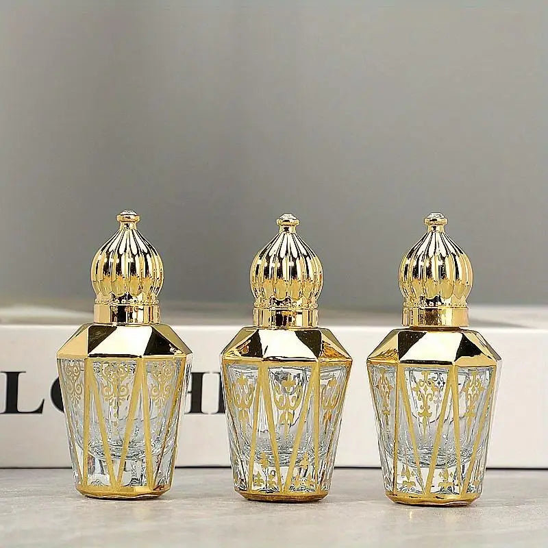 12ml Gold Glass Roller Bottle – Refillable Perfume & Essential Oil Glass Roller Bottle Babs