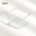 2pcs Transparent Sticky Note Keeper – Compact Desk Organizer Sticky Note Holder Babs 2pcs