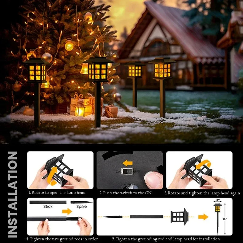 Solar Flame LED Ground Lamp – Waterproof Outdoor Garden Light Solar Garden Lamp Babs
