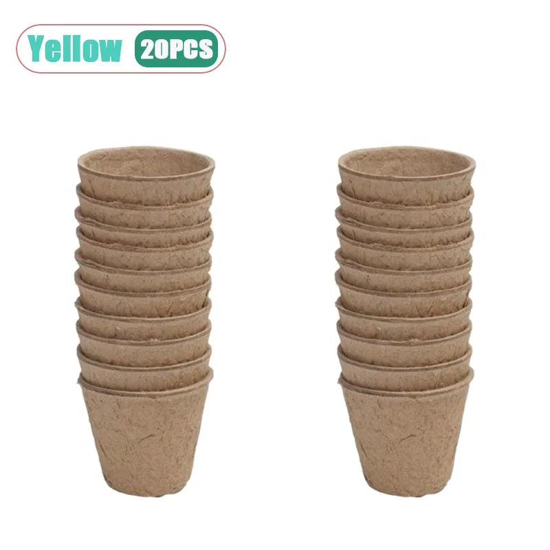 Biodegradable Peat Seed Starter Pots with Drainage Holes 20/40 Pk Seed Starter Pots Babs 20pcs