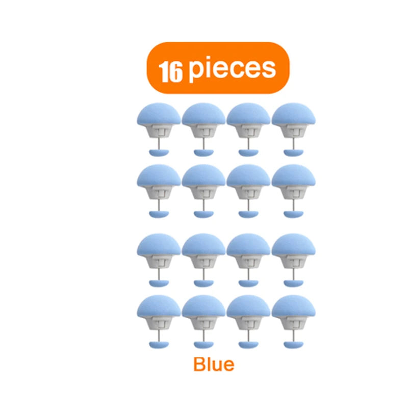 Mushroom Quilt Clips Non-Slip Blanket Fastener Holder 4/8/16pcs Bedding Clip Holder Babs 16pcs Blue