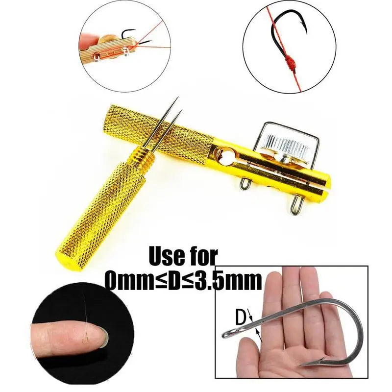 Full Metal Fishing Hook Knotting Tool – Loop Maker & Remover Fishing Knot Tool Babs