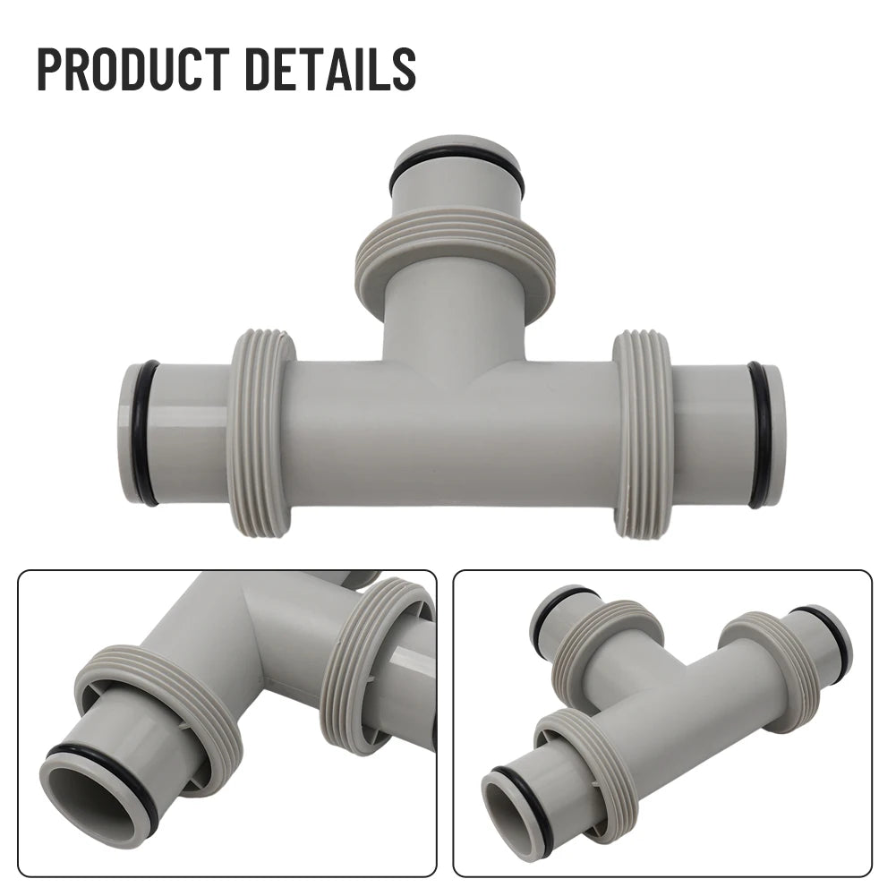 Intex Pool T-Connector Hose Adapter with O-Rings – 1.5 Inch Pool Hose Adapter Babs