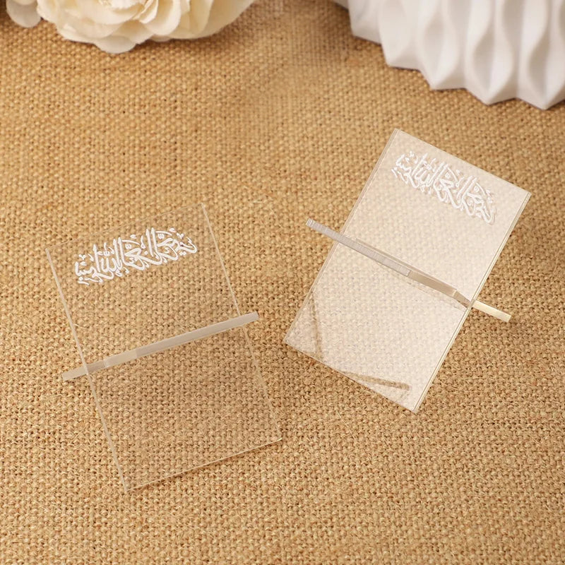 5-Piece Acrylic Date & Dessert Stand Set – Eid Ramadan Décor Decorative Dessert Stand Babs