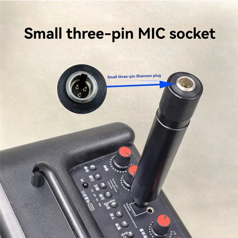 Portable 6.5 Mono Lapel Condenser Mic – 5M Wired for Instruments Lapel Condenser Microphone Babs Black