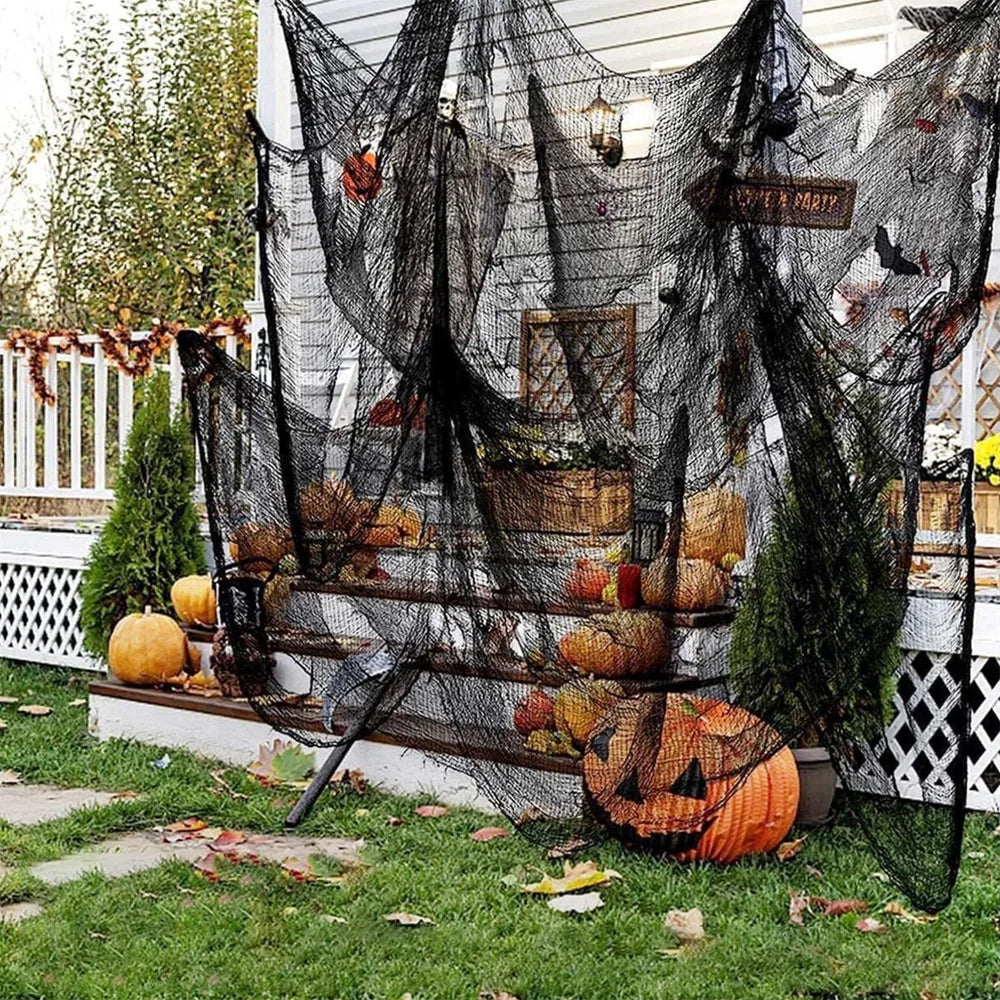 Halloween Decorative Gauze Cloth 76x183cm – Spooky Party Decor Halloween Gauze Decoration Babs