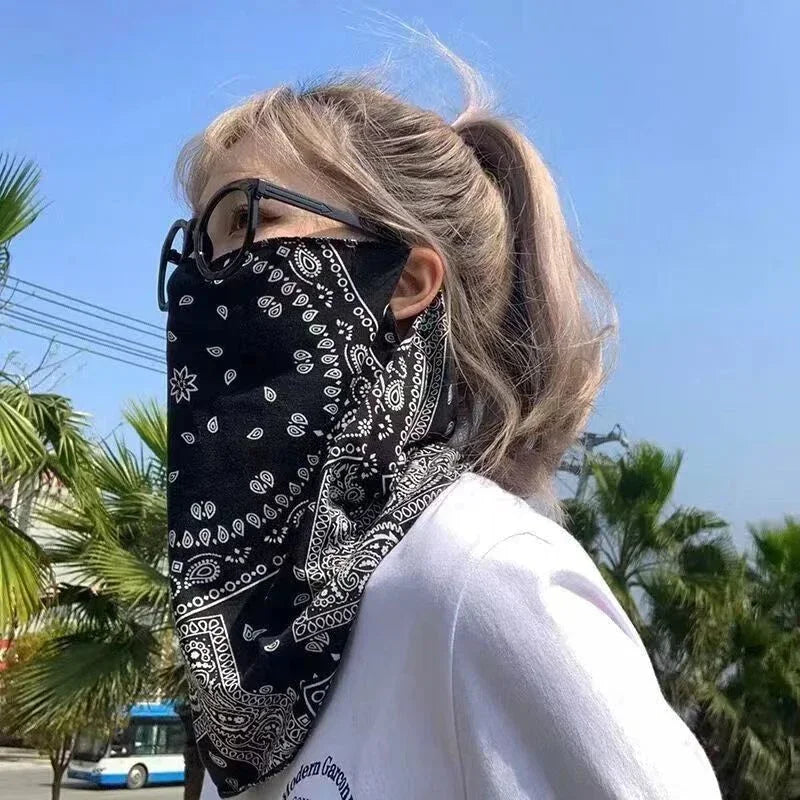 UPF 50+ Ice Silk UV Face Mask & Bandana Scarf – Unisex UV Bandana Scarf Babs