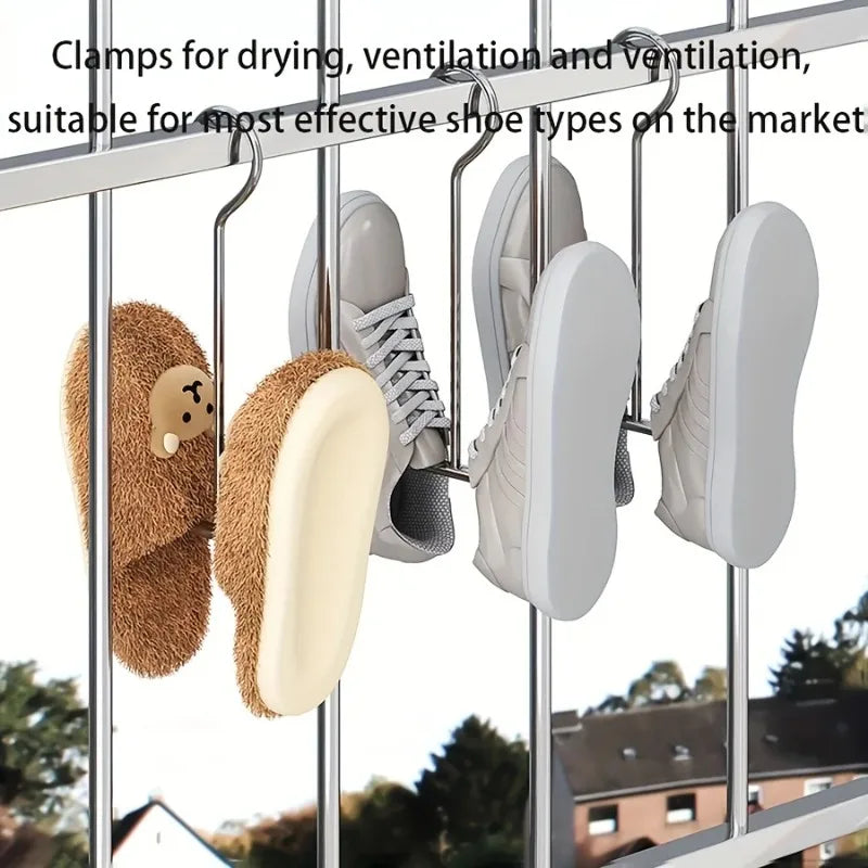Stainless Steel Hanging Shoe Rack – Space-Saving Closet Organizer Hanging Shoe Rack Babs
