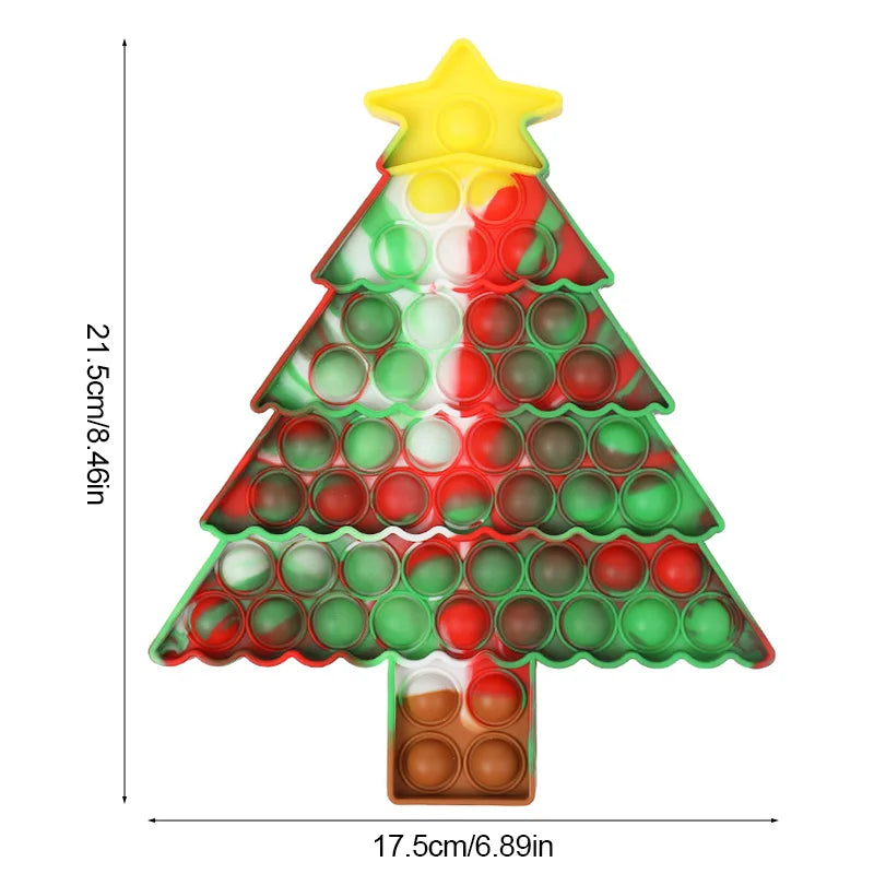 Santa Claus Xmas Tree Pop Fidget Toy – Kids Holiday Gift Holiday Fidget Toy Babs D