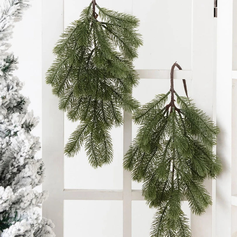 Artificial Pine Needle Christmas Wreath – Door & Home Decor Christmas Wreath Babs