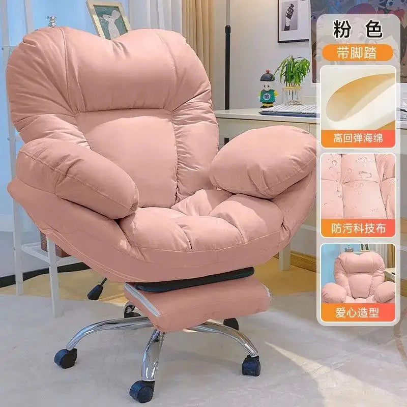 Nordic Modern Reclining Armchair – Luxury Living Room Chair Reclining Armchair Babs Pink