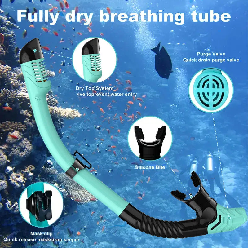 Full Dry Snorkel for Adults – 1–10 Pack Diving Breathing Tube Dry Snorkel Babs