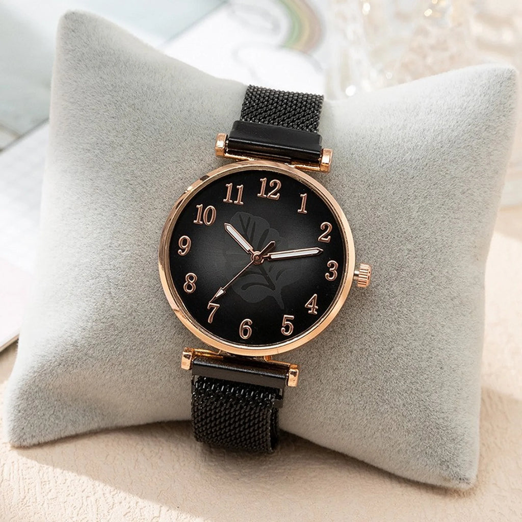 Women's Elegant Quartz Bracelet Watch – Ceramic Band & Auto Date Women's Bracelet Watch Babs