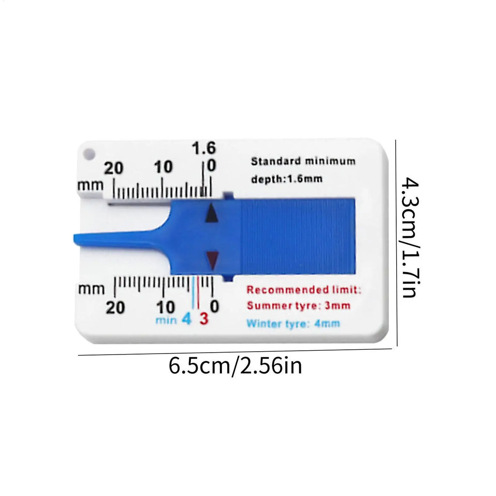 Tire Tread Depth Gauge – ABS Plastic, 0–20mm Measurement Tire Tread Gauge Babs