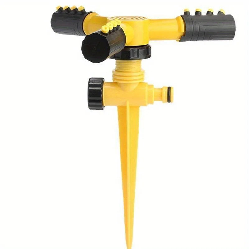 360° Rotating Lawn Sprinkler – Auto Garden Irrigation Sprayer Lawn Sprinkler Babs Yellow