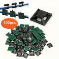 100pcs Adhesive Cable Tie Mounts – Stick-On Wire Anchors Cable Tie Mounts Babs 100pcs