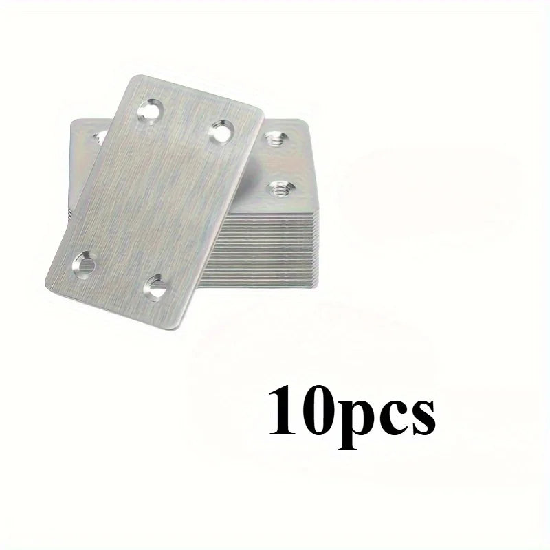 Four-Hole Corner Brackets & Flat Plate Codes with Screws Corner Bracket Hardware Babs 10pcs