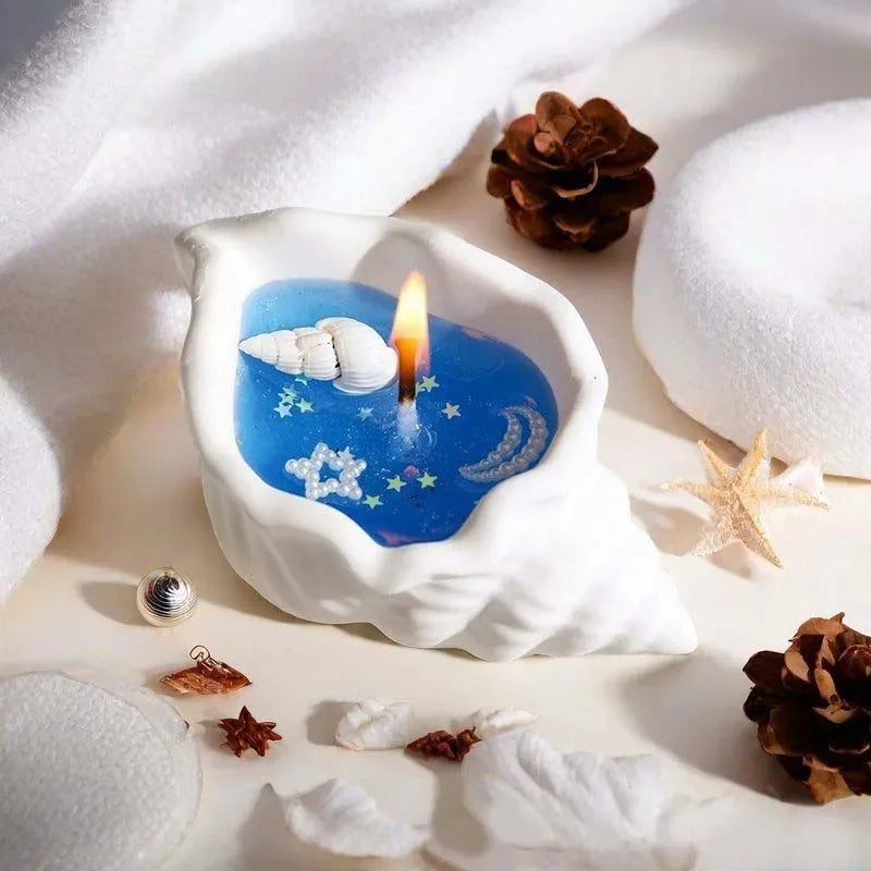 Sea Shell Aromatherapy Scented Candle – Handmade Jelly Wax Scented Candle Babs
