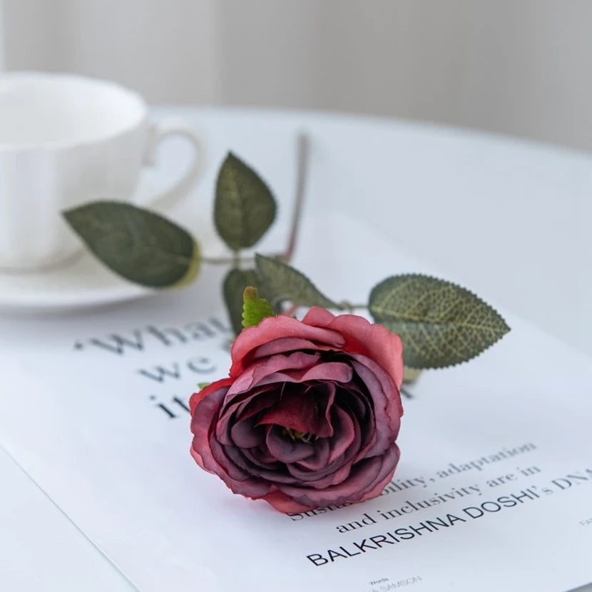 Silk Rose Artificial Flowers – Wedding, Home & Garden Decor Artificial Silk Flowers Babs color 5 5 pcs