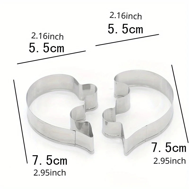 Love Puzzle Cookie Cutter – 3D Stainless Steel Fondant Mold Cookie Cutter Mold Babs