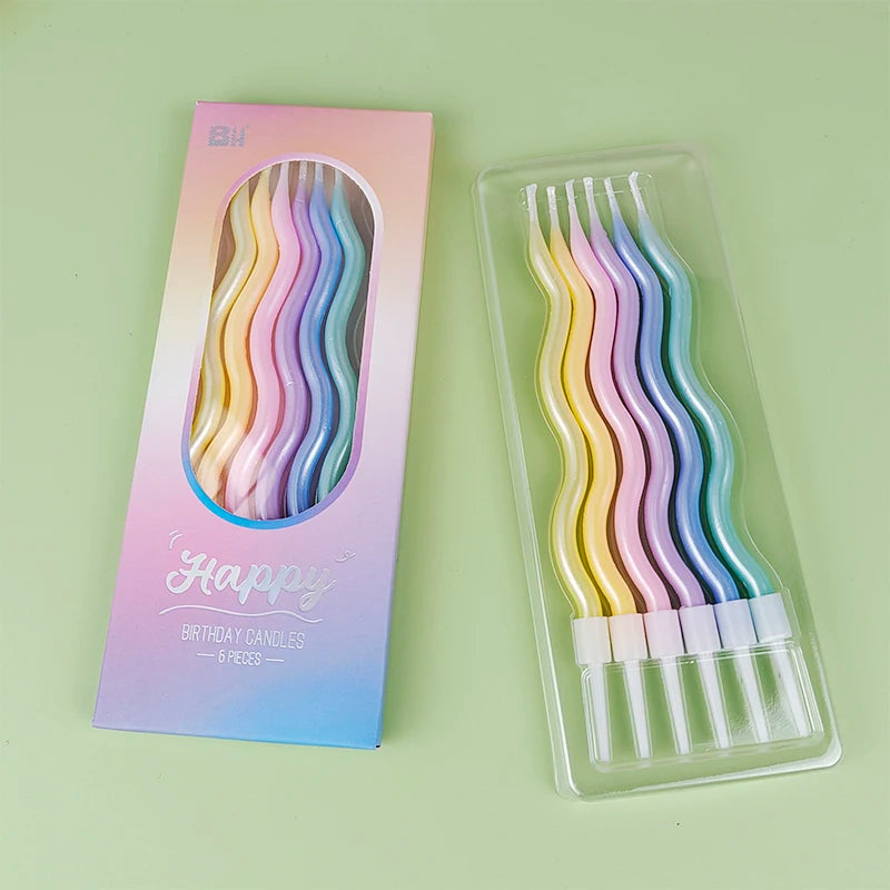 Happy Birthday Curved Candles – Creative Cake Decoration Decorative Candles Babs