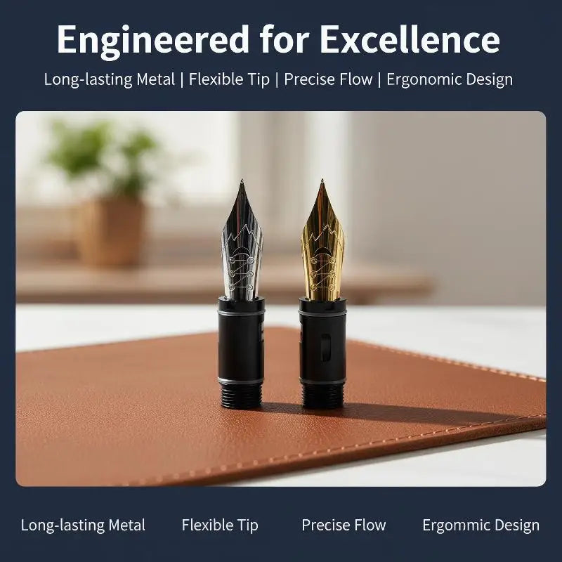 MAJOHN P136–P139 No.6 Soft Flex Nib Grip Section Fountain Pen Fountain Pen Nib Babs