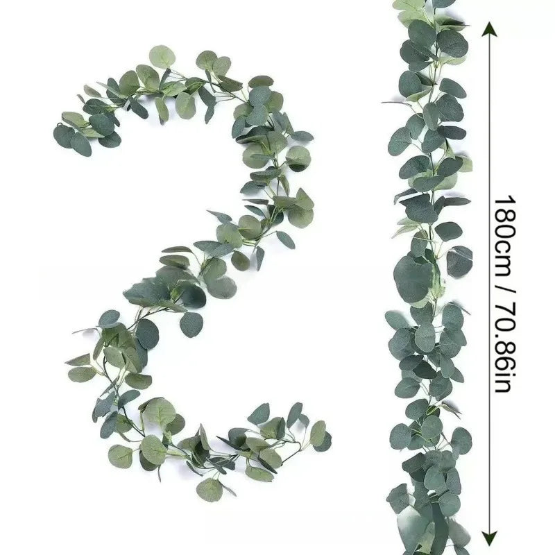 Artificial Eucalyptus Hanging Wreath – Silk Vine Wall Decor Artificial Wreath Babs 03 1Pcs