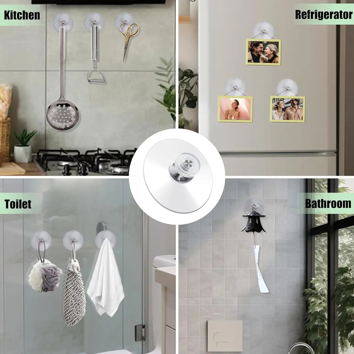 Clear PVC Suction Cup Pads – 6pcs Strong Adhesive Holders Suction Cup Pads Babs