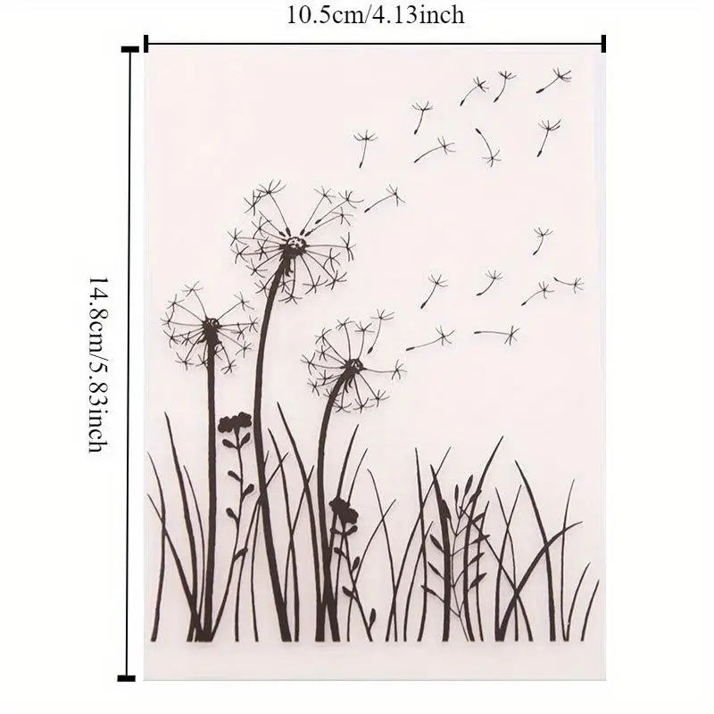 3D Dandelion Embossed Folder for DIY Scrapbooking & Cards Embossing Folder Babs