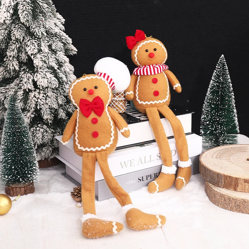 Gingerbread Man Plush Christmas Ornaments | Holiday Tree Decor Christmas Tree Ornament Babs