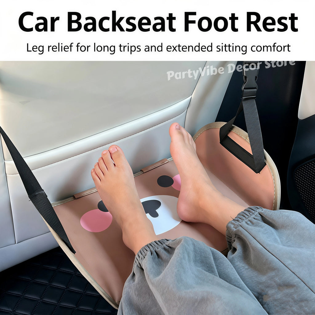 Car Backseat Foot Rest Hammock – Adjustable Travel Footrest Car Footrest Hammock Babs