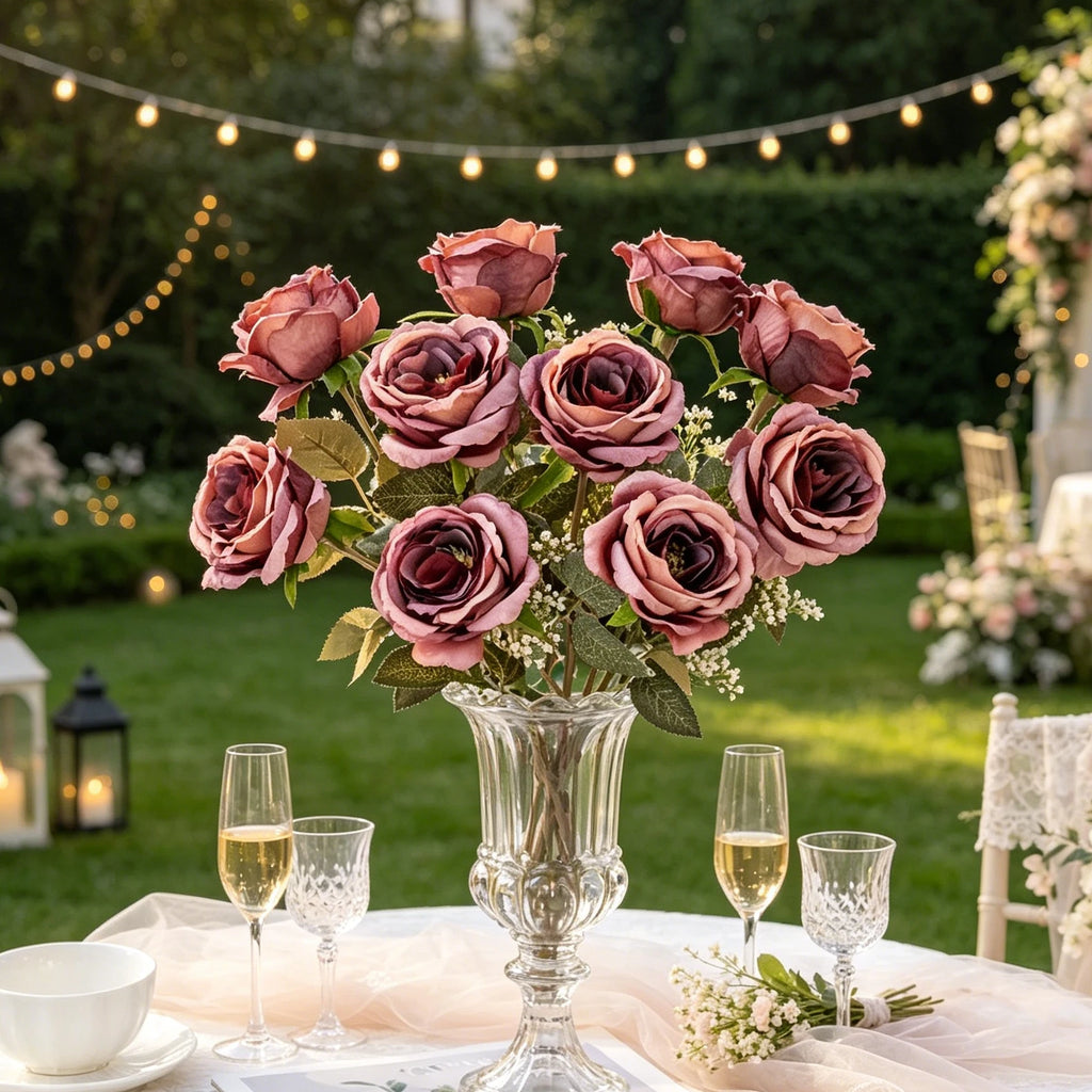Artificial Silk Rose Bouquet | Wedding & Home Décor Flowers Artificial Silk Flowers Babs