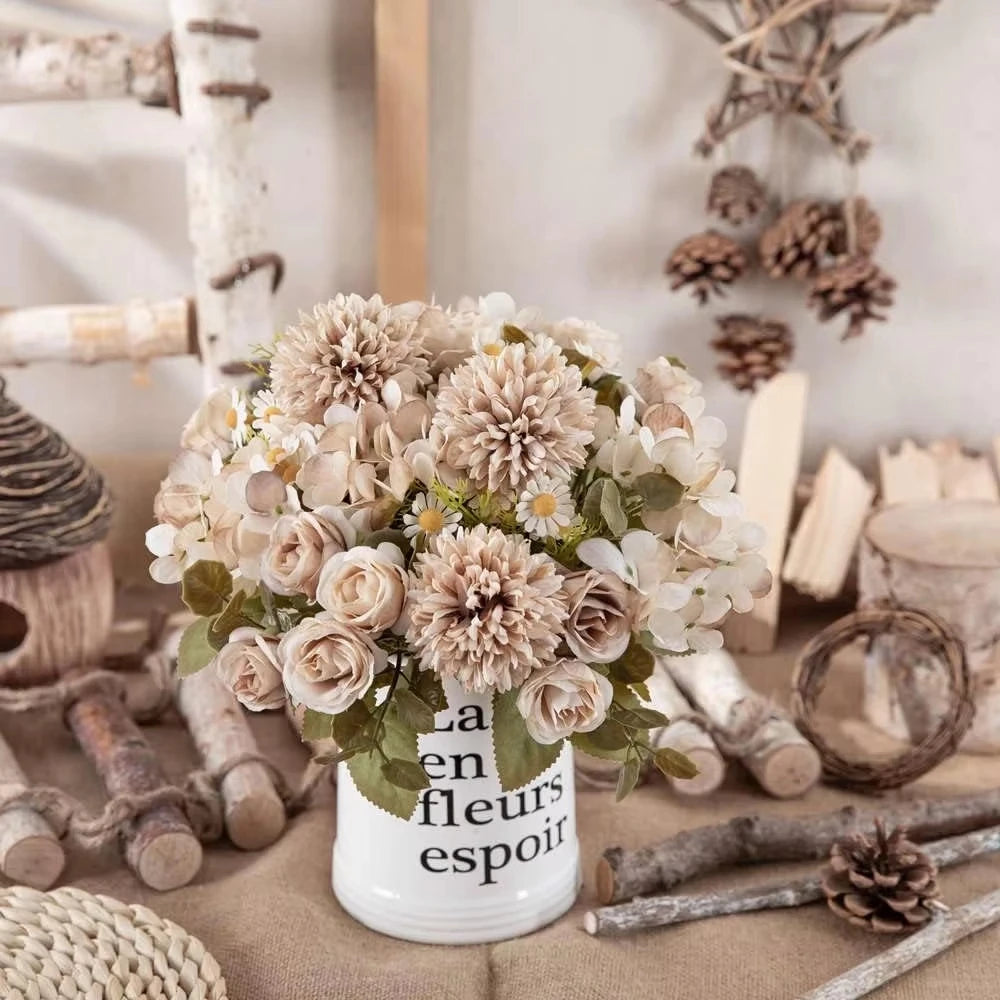 Artificial Chamomile Hydrangea Bouquet – Wedding & Home Décor Artificial Flower Bouquet Babs