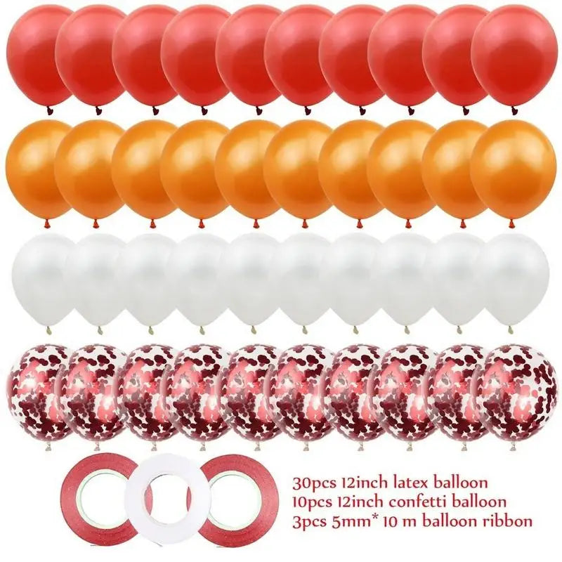 43-Piece 12" Multicolor Confetti Latex Balloons – Party Decor Party Balloons Set Babs Red Other