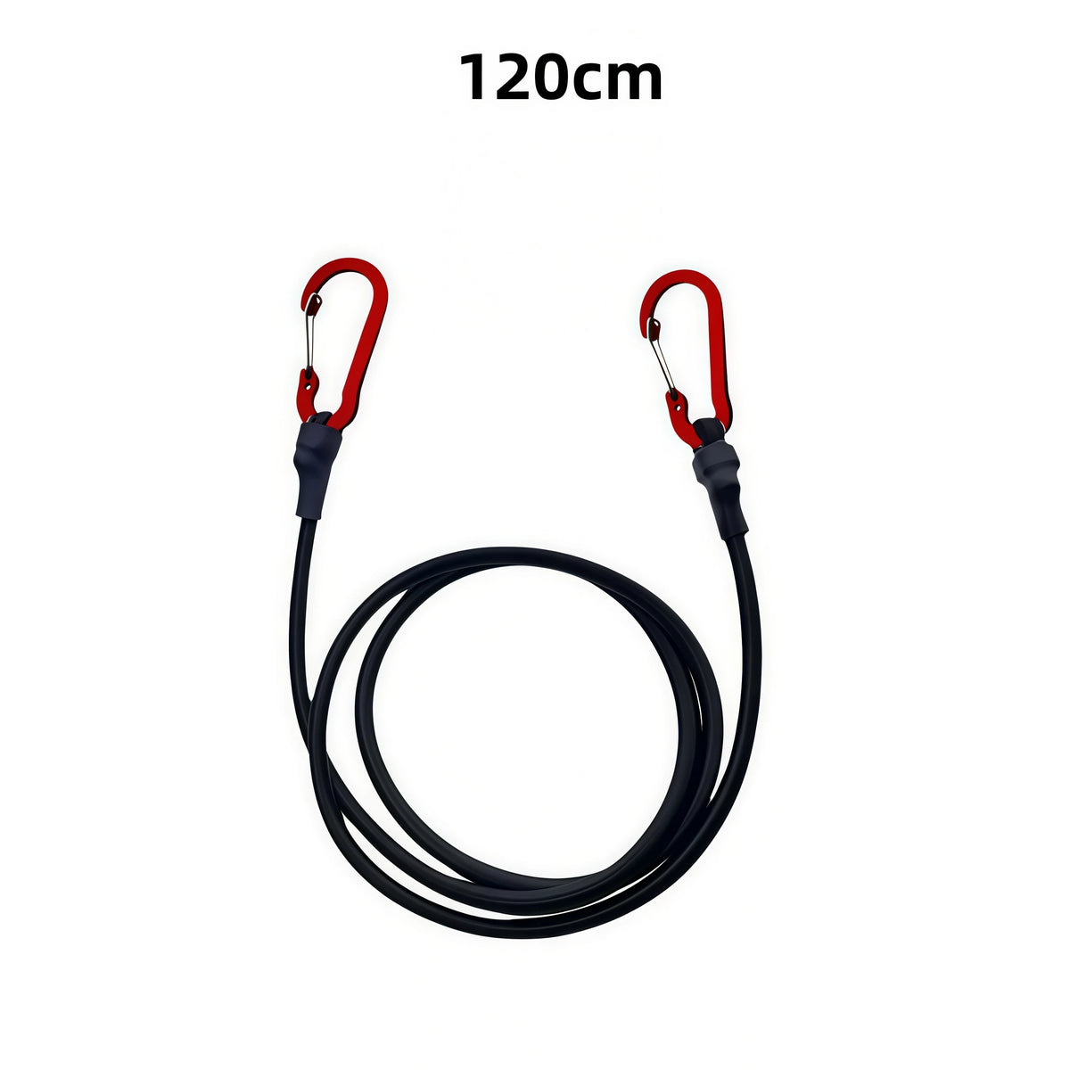 Heavy Duty Bungee Cord with Carabiner Hooks – Camping & Kayak Bungee Cord Babs 120cm