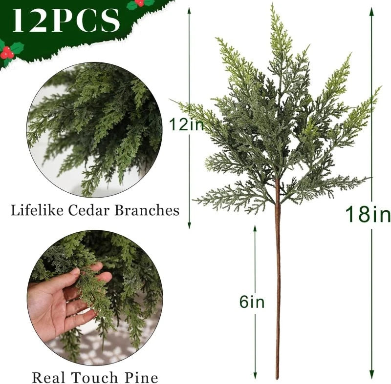 Artificial Plant Leaf Branches – Wedding, Christmas & Home Decor Artificial Plant Branches Babs Olive 1 pc
