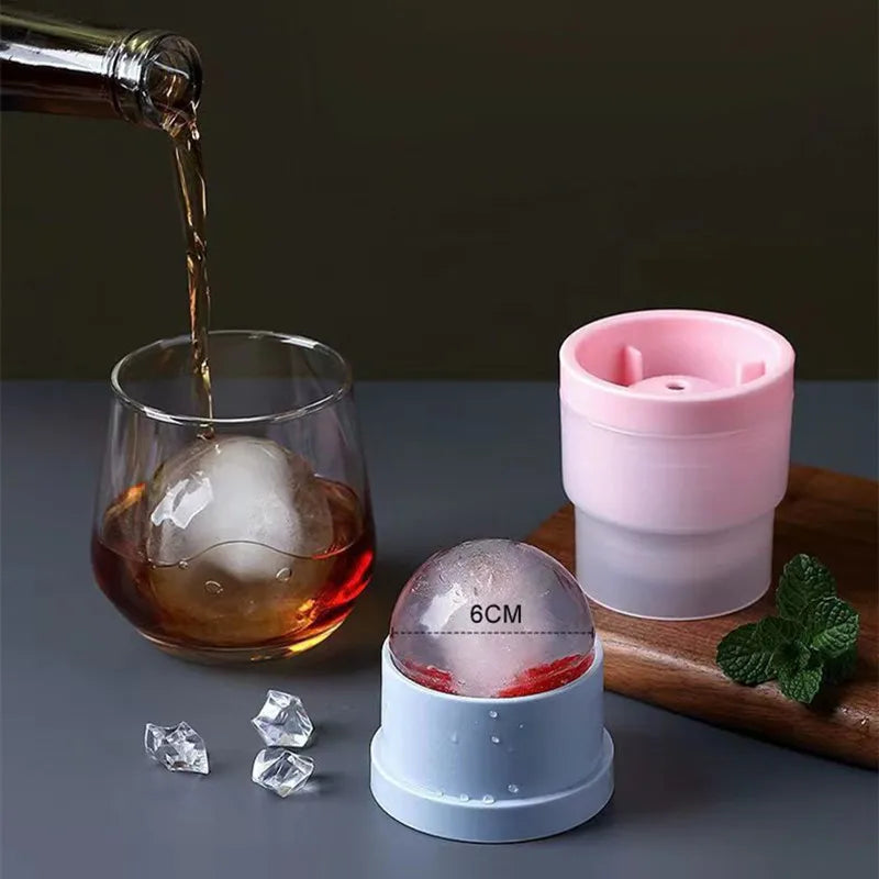 Silicone Ice Ball Maker Mold – Reusable 6cm Sphere for Drinks Ice Ball Mold Babs